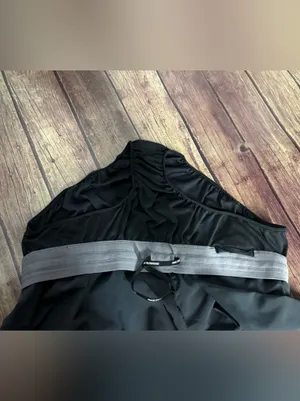 Nike Black Athletic Shorts with White Swoosh thumbnail 4