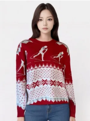 COCOBLEU WOMAN’S SKI SNOWFLAKE CHRISTMAS COZY SWEATER Size medium thumbnail 11
