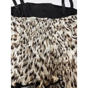 Kirious Crop‎ Tank Top Leopard Womens Size Small Coachella Indie Fairy Brown New thumbnail 8