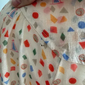 Maeve by Anthropologie Geometric Shape Colorful Rayon Blouse Size Medium Boho thumbnail 7