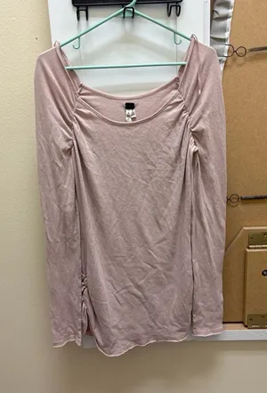 Free People We The Free Be Free Long Sleeve Top Pink Size M thumbnail 1