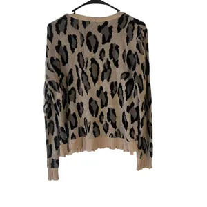Fate Women's Size Small Cheetah‎ Animal Print Distressed Sweater thumbnail 6