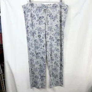 Lucky Brand XL‎ Pajama Set Gray Blue Floral Toile Short Sleeve Loungewear 727 thumbnail 10