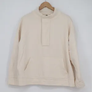 A New Day Cream Mock Neck Quarter Zip Fleece Sweatshirt XXL thumbnail 1
