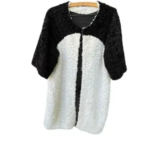 V. By Paris Valtadoros size M faux lamb fur coat. thumbnail 2