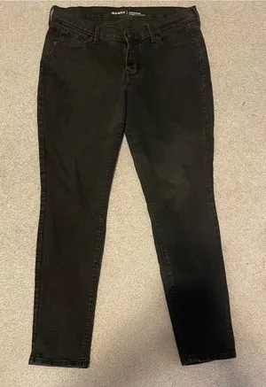 Old Navy Original Skinny Mid Rise Faded‎ Black Size 8S thumbnail 1