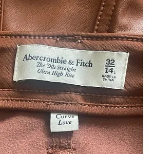 New Abercrombie &‎ Fitch Curve Love 90s Faux Leather Pants thumbnail 7