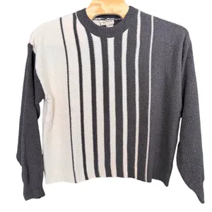 NWOT Betsey's‎ Boutique Shop Sweater XL Cozy Knit Soft Striped Geometric Preppy thumbnail 1