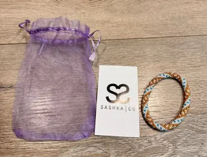 Sashka Co Hand Crocheted Beaded Bracelet Nepal‎ Artisan Fair Trade thumbnail 1
