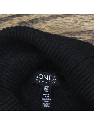 NWT Jones New York Cable Turtleneck Sweater with Long Sleeves Adriadic Black M thumbnail 4