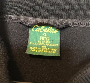 Cabela’s Quarter Button Pullover Black XL thumbnail 7