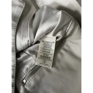 Blank NYC Faux Leather Moto Jacket Cream Small thumbnail 7