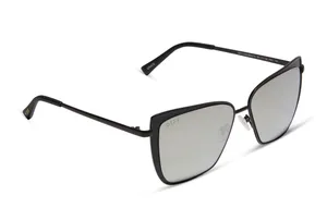 DIFF Matte Black Grey Mirror Sunglasses thumbnail 2