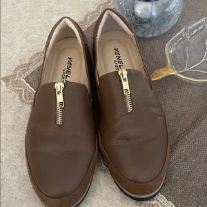 Vaneli Tan Leather Slip-On Loafers 7.5 wide thumbnail 2