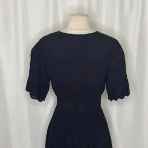 BODEN Broderie Floral Anglaise Eyelet Maxi Dress Navy Blue Embroidered US 2 thumbnail 11