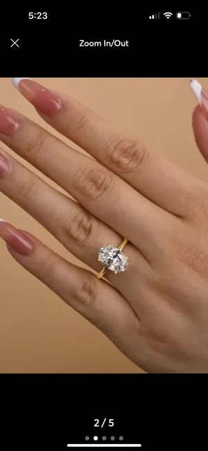 Engagement ring for travel Gold Size 7.5 thumbnail 2