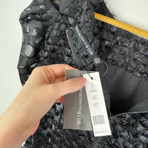 NWT W118 by Walter Baker Prya Dress Size XS Black‎ Polka Dot Puff Sleeve Party thumbnail 5