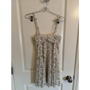 KIRIOUS LOS ANGELES blue and white floral‎ spaghetti strap mini dress Size Small thumbnail 4