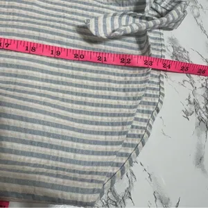 Anthropologie pilcro striped button down‎ tie front blouse top Sz S thumbnail 7