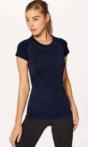 Lululemon Swiftly Navy & Black Short-Sleeve Tee Size 6 thumbnail 1