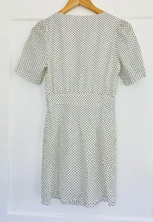 Tularosa Ellis Mini Dress White Black Polka Dot Nwt thumbnail 3