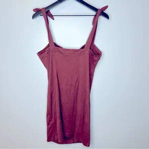 Free People Something‎ ‘Bout You Terra Cotta Tie Sleeve Slip Dress Size L thumbnail 7