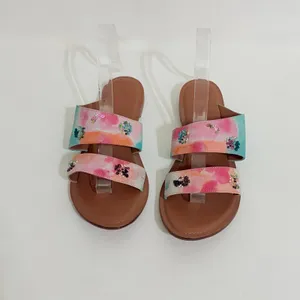 NEW Anthropologie JASPER & JEERA Painted Leather Slide Sandals Brown Gold 37 thumbnail 3