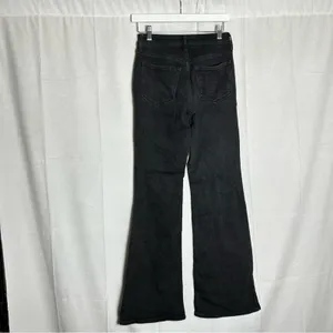 Old Navy Black Super Flare High Rise Denim Jeans‎ Size 2 thumbnail 2