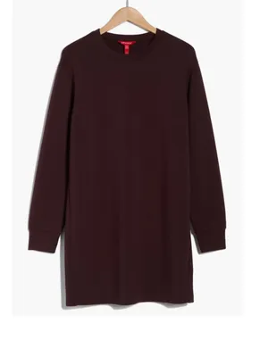 NWT $118 SPANX Long Sleeve Sweater Dress Small, TRUFFLE BROWN Oversize thumbnail 3