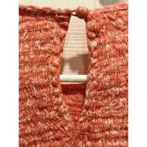 Billabong x Wrangler Womens Large Coral Floral Smocked Long Sleeve Blouse Ruffle thumbnail 8