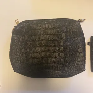Crocodile embossed Bag set Black thumbnail 11