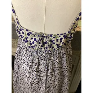 Gap Womens Blue White Floral Tiered Midi Dress Empire Waist Pockets Medium thumbnail 5