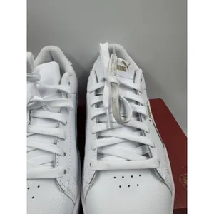 PUMA Court Sneaker, White, Women's Casual Low Top Leather Shoes Size 10 thumbnail 4