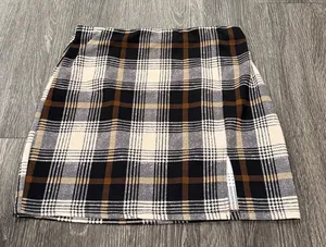 Windsor Plaid Skirt with Slit thumbnail 1