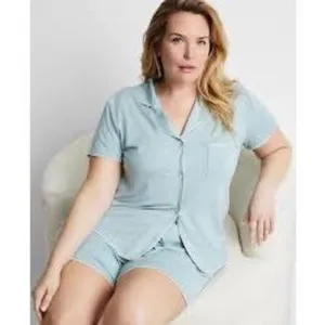 ✨State of Day Women's 2-Pc. Short-Sleeve Notched-Collar Pajama Sz Small Set✨ thumbnail 2