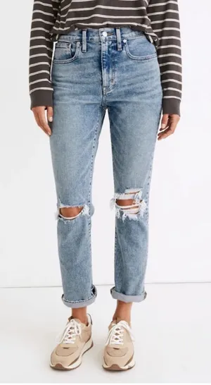 Madewell The Girljean in Cadell Wash: Ripped‎ Edition thumbnail 1