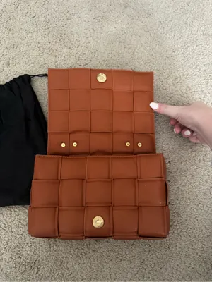 Woven padded bag with chain Orange thumbnail 3