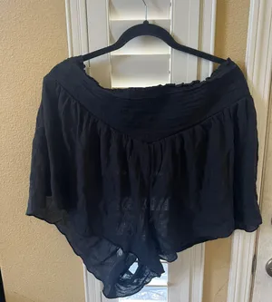 Aerie Black Flowy Shorts thumbnail 1