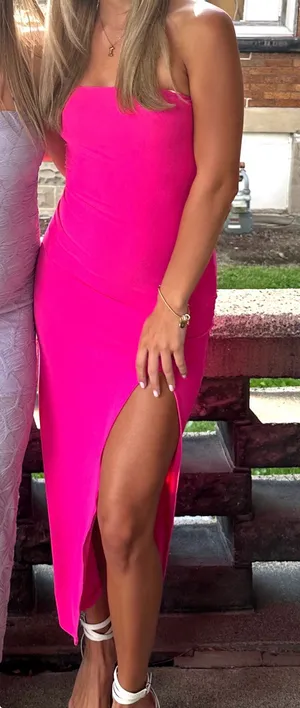Princess Polly Panama Pink Strapless Maxi Dress Hot thumbnail 1