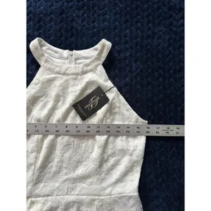 Dressystar Women's White‎ Eyelet Lace Overlay Dress Size M NWT thumbnail 7