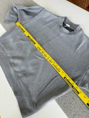 A New Day Light Gray Fleece Oversized Crewneck Sweatshirt Sz XXL thumbnail 6