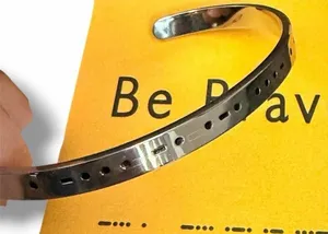 Be Brave Morse Code Bracelet thumbnail 1