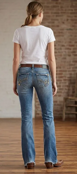 Silver Jeans Co. Tuesday Y2K Low Rise Embroidered Studded Bootcut 31x33 thumbnail 1