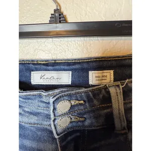 KanCan Womens Mid-Rise Ankle Skinny Jeans Denim Double Button Size 28 thumbnail 3