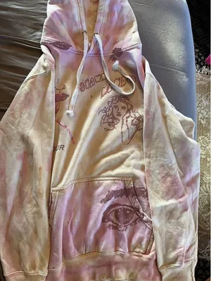Shawn Mendes The Tour Concert Sketch II Tye Die Hoodie Size Medium Very Soft thumbnail 1