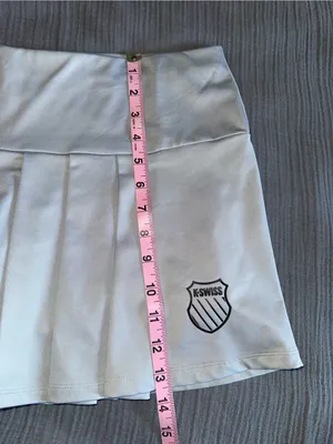 K-Swiss White Pleated Skater Tennis Skirt thumbnail 7