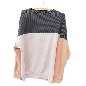 Kirundo size L color block texture oversized knit top. Black Size L thumbnail 5