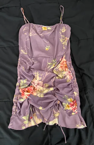 Lucy in the Sky Floral Lilac Dress thumbnail 3