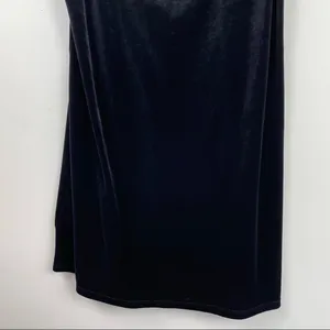 Y2K Victoria’s Secret Black Velvet Beaded Slip Dress Mini Sz Large thumbnail 10