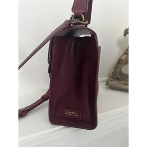 Lauren Ralph Lauren Millbrook in Merlot Leather Crossbody thumbnail 3